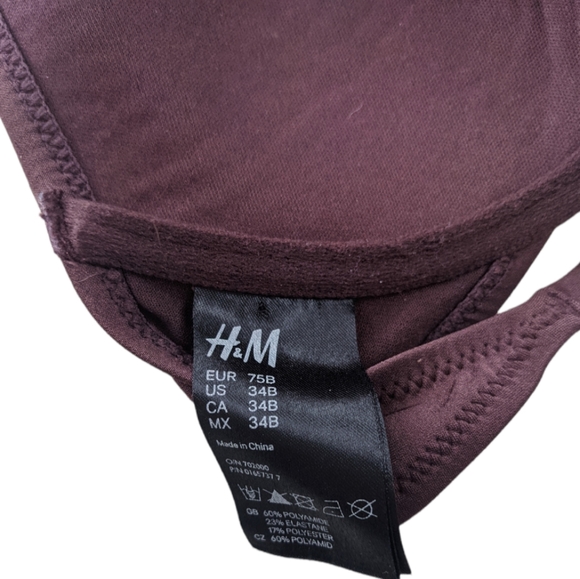 H&M Burgundy Bikini Swim Top 👙✨ - Picture 3 of 5